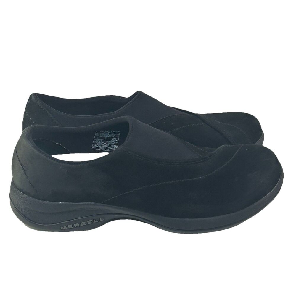 MERRELL Topo Curve Black Slip On Stretch Casual Loafer Shoes Women’s Size 9.5